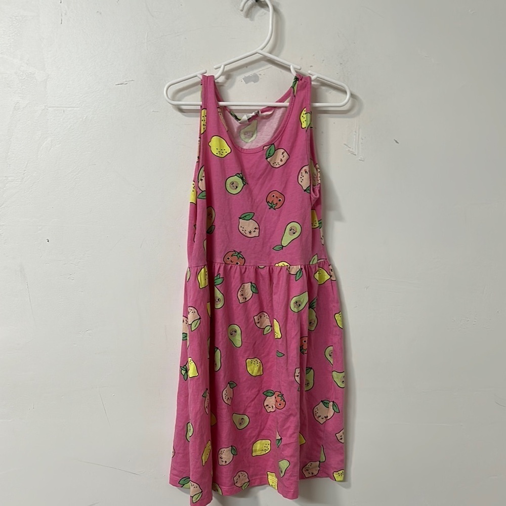 H&M Pink and Green Sundress Sleeveless Scoop Neck Casual